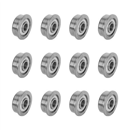Ruimou Lot de 12 roulements à billes à bride profonde F624zz (4 mm x 13 mm x 5 mm) pour imprimante 3D