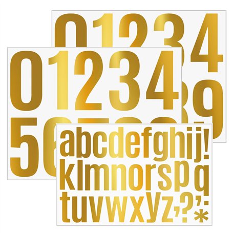 3 Feuilles Autocollants Doré