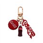 NISCAYA Porte-clés en forme de bouteille de coca avec pendentif en forme de lettre de coca - Cadeau pour ami - Accessoire de cha