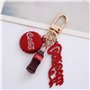 NISCAYA Porte-clés en forme de bouteille de coca avec pendentif en forme de lettre de coca - Cadeau pour ami - Accessoire de cha