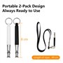 NEWHE Lot de 2 sifflets à ultrasons pour chien - Haute fréquence - Silencieux - Rappel - Sifflet durable pour un entraînement ef