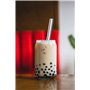 morneve Pailles de Boba en Inox réutilisables fer métalliques Embouts coudés Smoothies perle de tapioca Thé au lait Milkshake Pa