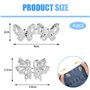 TRKETK 6 Pièces Bouton de Taille Papillon Serre Taille Pantalon Pinces à Boutons Papillon Réglables et Amovibles Boutons de Jean