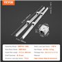 VEVOR SBR16UU Lot de 2 guides linéaires SBR16-800 mm en acier au carbone en aluminium avec 4 blocs de glissement SBR16UU Rouleme