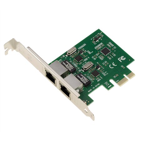 KALEA-INFORMATIQUE Carte contrôleur réseau PCI Express PCIe 2 Ports RJ45 Gigabit Ethernet 10 100 1000Mbps 1G. Double Chipset Rea