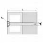 Vis béton tête fraisée 7.5 x 122 mm Boîte de 100