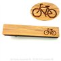 BOBIJOO JEWELRY - Pince à Cravate en Bois Vélo Cycliste Gravée Coureur Bicyclette Bobo Ecolo
