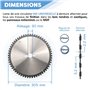Lame de scie circulaire HM universelle D. 305 x Al. 30 x ép. 3,2/2,2 mm x Z60 Alt Nég pour bois - Diamwood