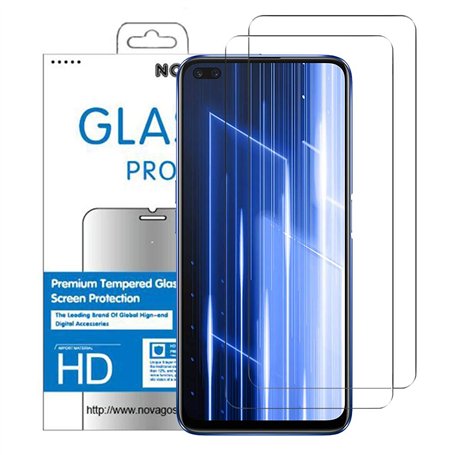 NOVAGO compatible avec Realme X50 5G -Pack de 2 films en verre trempé ultra résistant anti choc et anti explosion d'écran (Trans