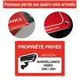 AUA SIGNALETIQUE - Panneau Prépercé (4 Trous) avec Angles arrondis - PVC Rigide 1.5 mm - (300 x 210 mm, Défense de Fumer et de V