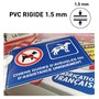 AUA SIGNALETIQUE - Panneau Prépercé (4 Trous) avec Angles arrondis - PVC Rigide 1.5 mm - (300 x 210 mm, Défense de Fumer et de V