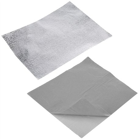 cyclingcolors 2x Plaque isolante adhésive pare-chaleur aluminium fibre de verre protection thermique voiture moto scooter