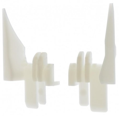 cyclingcolors 2x Tulipe volet roulant Eclipse Oxxo pour lames de 7 à 9mm PVC blanc Entoinnoir Rail de guidage Universel Protecti