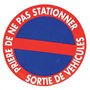 TURBOCAR - Disque de stationnement interdit voiture - Diamètre: 19.5 cm - Fixation autocollante - Possibilité de le visser (viss