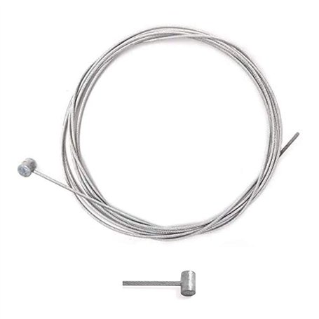 CABLE SOUPLE ACIER 2.5MM x 2.5M TETE MARTEAU Ø7.8x8.1MM MOTOCULTEUR TRACTEUR TONDEUSE MOTOCULTURE ACCELERATEUR FREIN TRACTION EM