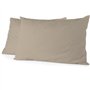 Lot de 2 taies d'oreiller - HOME LINGE PASSION - HP72091 - Microfibre 82 g - 50 x 70 cm - Beige
