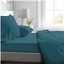 Drap housse - HOME LINGE PASSION - HP72118 - Microfibre 82 g - 160 x 200 cm - Bonnet 30 cm - Bleu canard