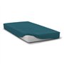 Drap housse - HOME LINGE PASSION - HP72120 - Microfibre 82 g - 90 x 190 cm - Bonnet 30 cm - Bleu canard