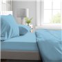Drap housse - HOME LINGE PASSION - HP72121 - Microfibre 82 g - 180 x 200 cm - Bonnet 30 cm - Bleu ciel