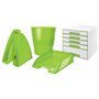 Leitz Wow 52781054 Lot de 6 corbeilles à papier en plastique Vert 15 l