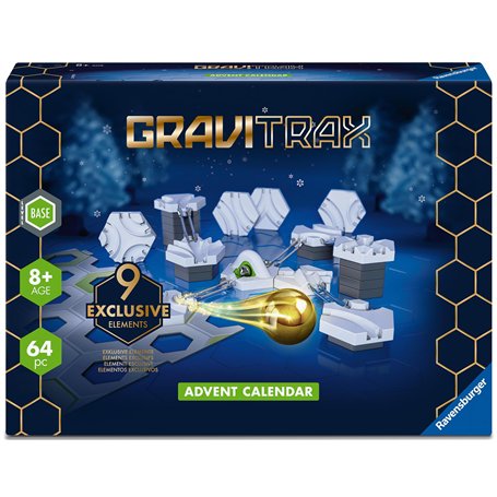 Ravensburger - Calendrier de l'avent GraviTrax - 24729-24 Cases Surprises Avant Noël - Jeu de Construction - Circuits de Billes