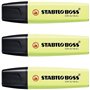 STABILO Lot de 3 Surligneurs BOSS ORIGINAL Pastel zeste de citron vert
