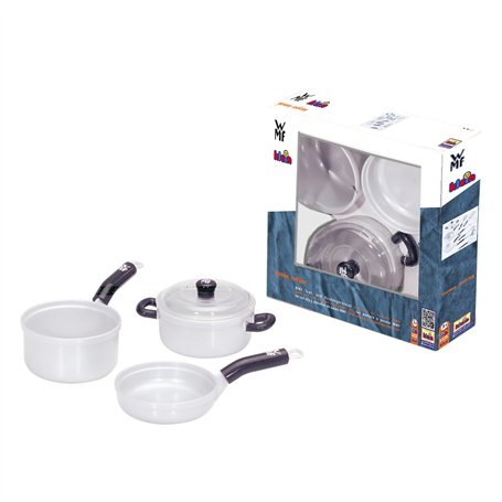 Theo Klein 9435 WMF Set de Trois casseroles I Set de Cuisson et Accessoires de Cuisine pour Enfants