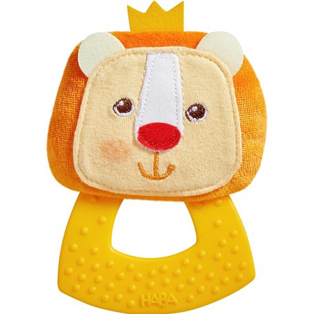 HABA - Anneau de Dentition Lion - Jouet de Dentition en Silicone - Dentier Lavable sans BPA - Gencives bébé - 306959