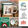 Nostalgic-Art Tasse rétro émaillée Vespa - Italian Legend - Idée cadeau pour les fans de scooter, le camping - Design vintage -