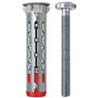fischer - Cheville Bi-Matière DuoHM 4 x 55 pour Corps Creux, avec Vis à Tête Cylindrique, Empreinte TX - Blister de 4