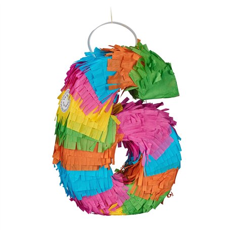 Relaxdays Mini Pinata Chiffre 6