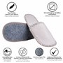 Lot de 2 ensembles de chaussons d'invité ONVAYA - Pantoufles - Feutre - 11 pièces - Gris