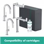 hansgrohe 76815000 Charbon Actif et échangeur d'ions pour Aqittura M91, Eau, Filtre de Rechange, capacité de Filtration 800 litr