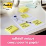 Post-it Notes Autocollantes, Pack Promo de 18 Blocs + 6 GRATUITS, 100 Feuilles par Bloc, 38 mm x 51 mm, Jaune Pastel - Feuillets
