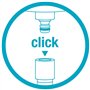 Gardena ClickUp! Lanterne: Pivotante et réglable en hauteur, à associer avec le support pour balcon ClickUp! ou le manche ClickU