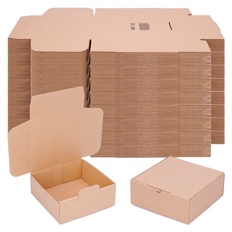 verpacking 500 boîtes pliantes 15 x 16 x 6 cm brun (dimensions extérieures 15