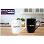 BRUBAKER Tasses à Café The Boss & The Real Boss avec Carte de Vœux - Couple de Tasses à Café noir et Blanc - 300 ml Tasses lutin