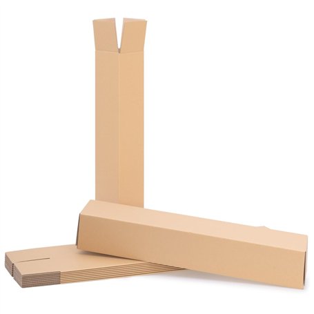 verpacking 10 tubes carton carrés 64 x 11 x 11 cm