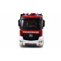 Amewi Mercedes-Benz 22502 Véhicule de Pompier à échelle pivotante 1:18 RTR, véhicule sous Licence Rouge/Blanc