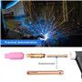 Lot de 10 pinces de serrage 10N24 3/32" 2,4 mm pour chalumeaux de soudage TIG WP17 WP18 WP26