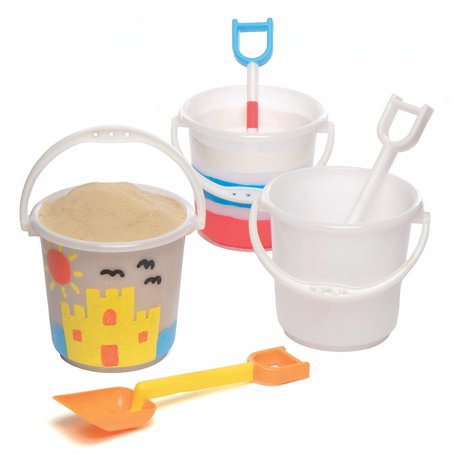 Baker Ross Pelle et Seau Plage Enfant - Lot de 4