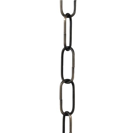 Chaîne pour lustre à maillons ouverts ElekTek pour appareils d’éclairage et chandeliers suspendus. Taille moyenne de maillon de