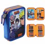 Naruto Trousse Scolaire Trousse Double Compartiment avec Fournitures Scolaires Stylo Crayons de Couleur Carnet Coloriage Idée Ca