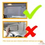 2 Pièces Extension de Pare-Soleil Automobile 2 en 1 pour Le Jour et la Nuit, Anti-Éblouissement, Anti-Reflets et Protection UV,