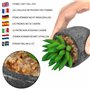 BELLE VOUS Mini Plante Artificielle Interieur Succulente en Pot Gris (6 Pièces) - Fausse Plante Cactus & Succulentes - pour Mais