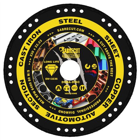 1 x SabreCut VBSC230ME 230 mm (9 ") x 22