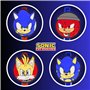 Sonic The Hedgehog Stylos, Pack de 4 Stylos Sonic Prime, Sonic Tails et Knuckles 3D Design