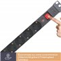Perel Multiprise Rack 19" 8 Prises, rackable 19 Pouces, Bloc multiprise PDU avec Interrupteur, 8 Prises électrique Schuko Type F