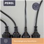 Perel Multiprise Rack 19" 8 Prises, rackable 19 Pouces, Bloc multiprise PDU avec Interrupteur, 8 Prises électrique Schuko Type F