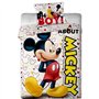 Disney Parure de lit Mickey Housse de Couette taie lit 1 Personne - 140 x 200 cm + 63 x 63 cm